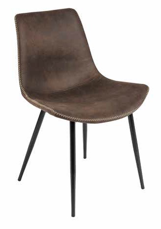 Dining Chair Gainesville Brown Fabric W720 x D370 x 500mm