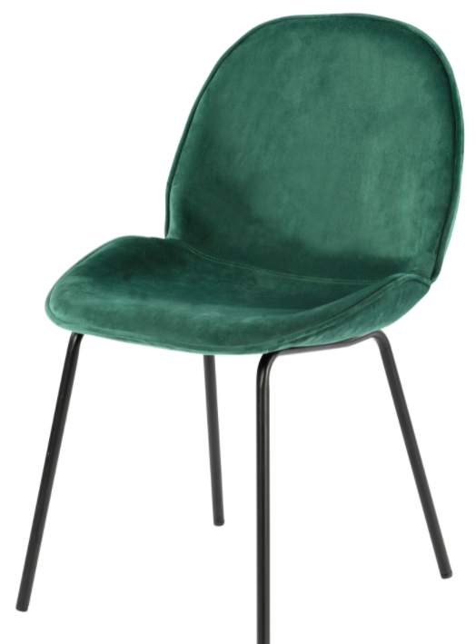 Dining Chair Anabelle Emerald Green Velvet Seat W530 x D600 x H880mm