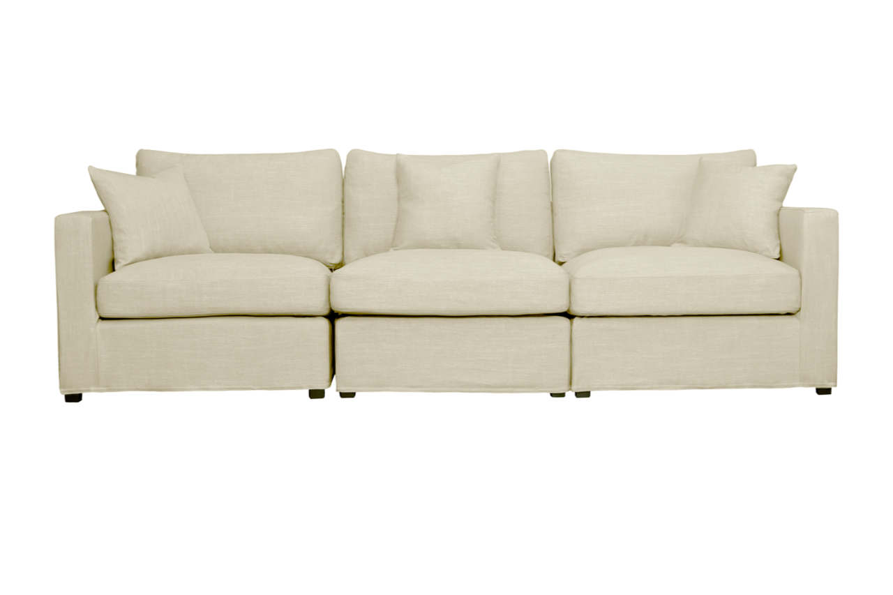 Sofa 3 Seater Huntington Wheat W2600 x D640 x H950mm