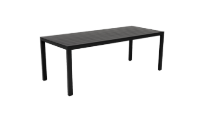 Outdoor Dining Table Mimosa Charcoal Slat W2200 x D900 x H740mm