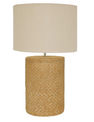 Lamp Woven Cane Natural Dia 420 x H710mm