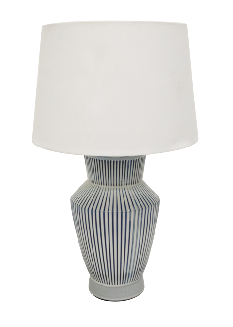 Lamp Perez Blue/White H580mm