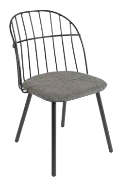 Dining Chair Kenzie Black W468 x D541 x H780mm