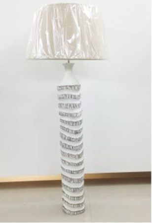 Floor Lamp Augie White/Natural H1610mm