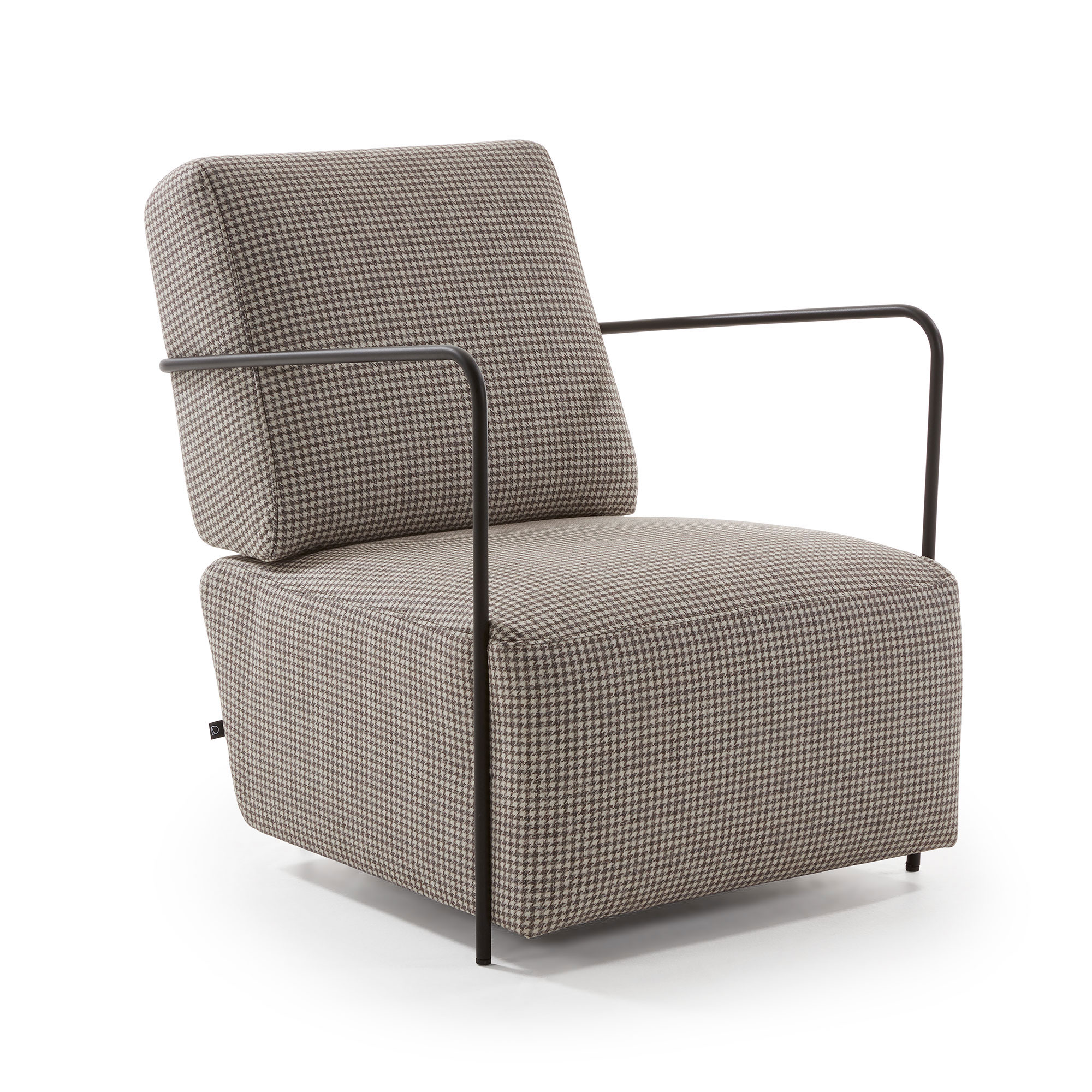Chair Nirun Houndstooth Fabric W690 X H820 X D800mm