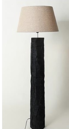 Floor Lamp Rayburn Resin Black Shade H1520mm