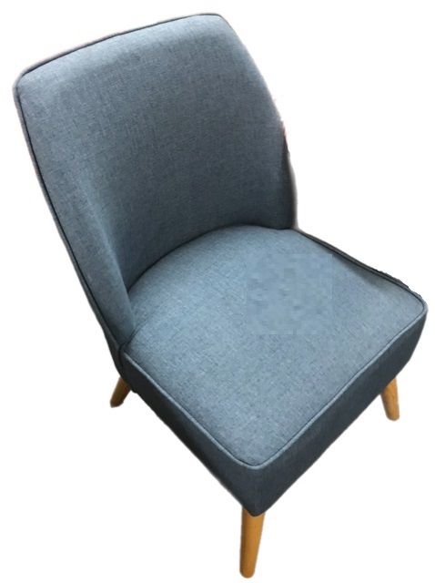 Tub Chair Armless Grey Fabric