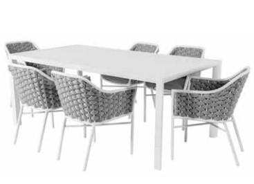 Outdoor Dining Table Bodie White W1900 x D1000 x H760mm