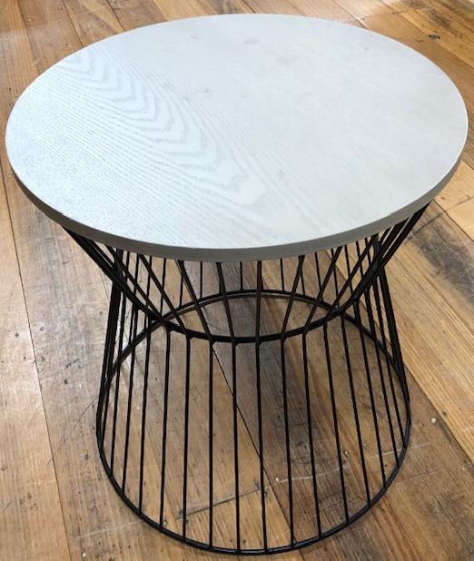 Side Table Stirling White W480 Dia x H510mm copy