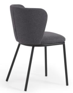 Dining Chair Ciselia Dark Grey 515L x 745H x 550D