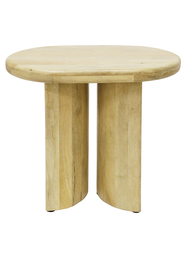 Side Table Curve Wooden  Dia 550mm x H500mm