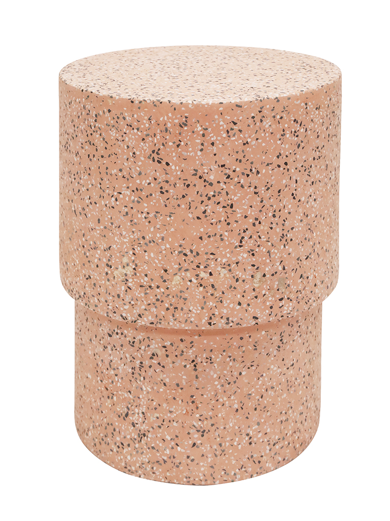 Stool / Side Table Terrazzo Pink Dia 500 x H370mm