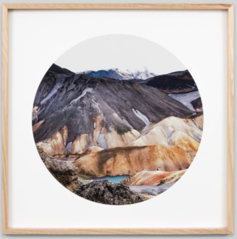 Artwork Framed Print Circular Nordic Landscape